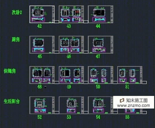 名城豪宅别墅设计完整施工图+高清效果图（高端完整设计）cad施工图下载【ID:36909160】