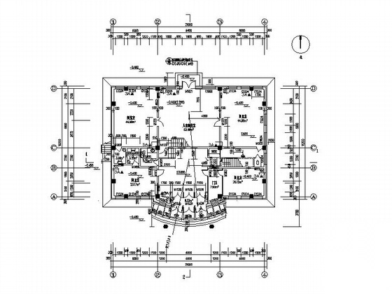 [哈尔滨]某区五层小型图书馆建筑施工图cad施工图下载【ID:160723193】