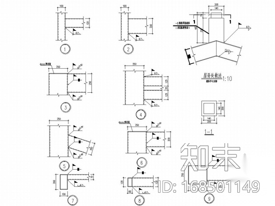 [天津]钢结构古建会所结构施工图施工图下载【ID:168501149】