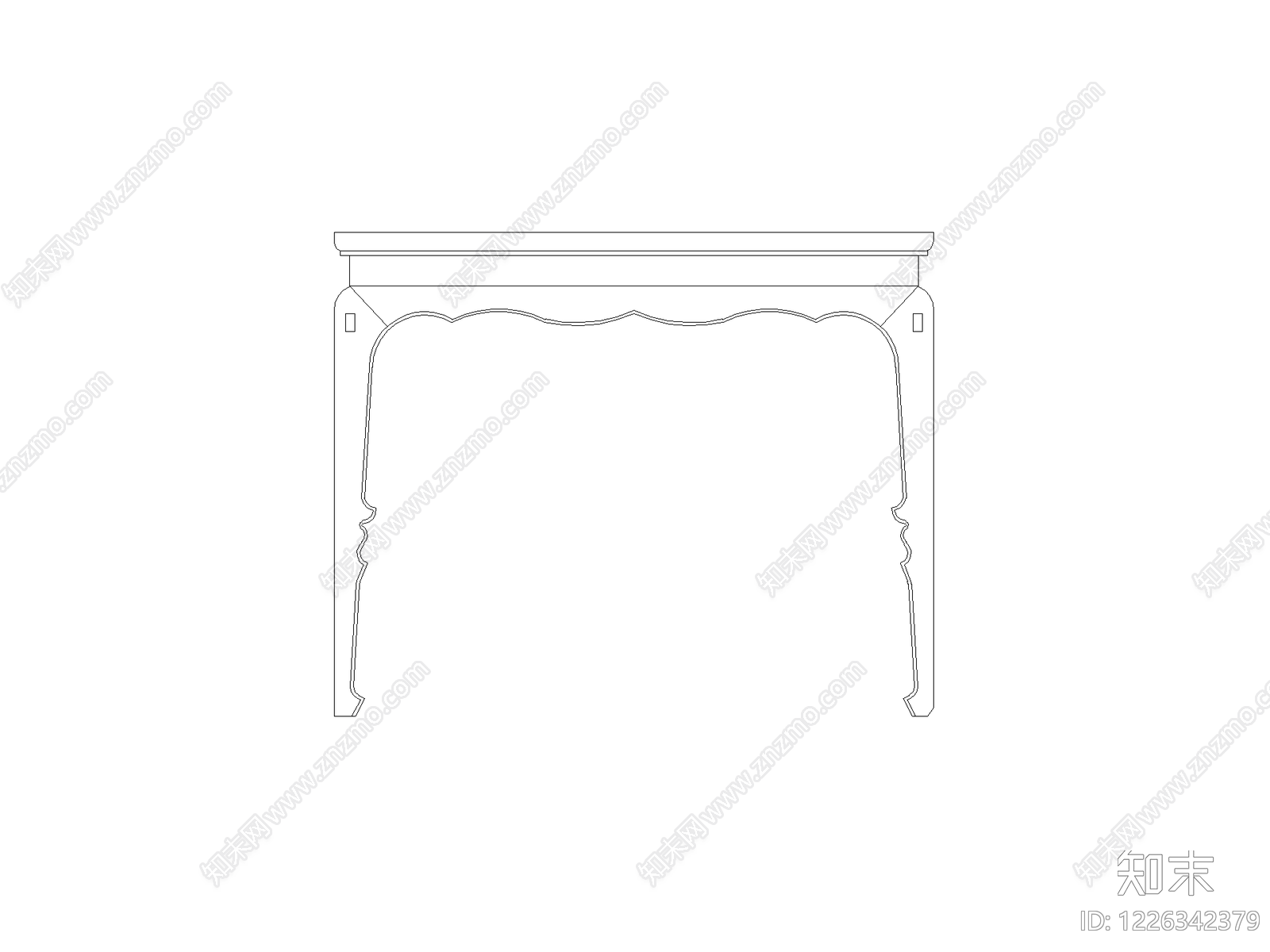 现代桌子CAD图纸