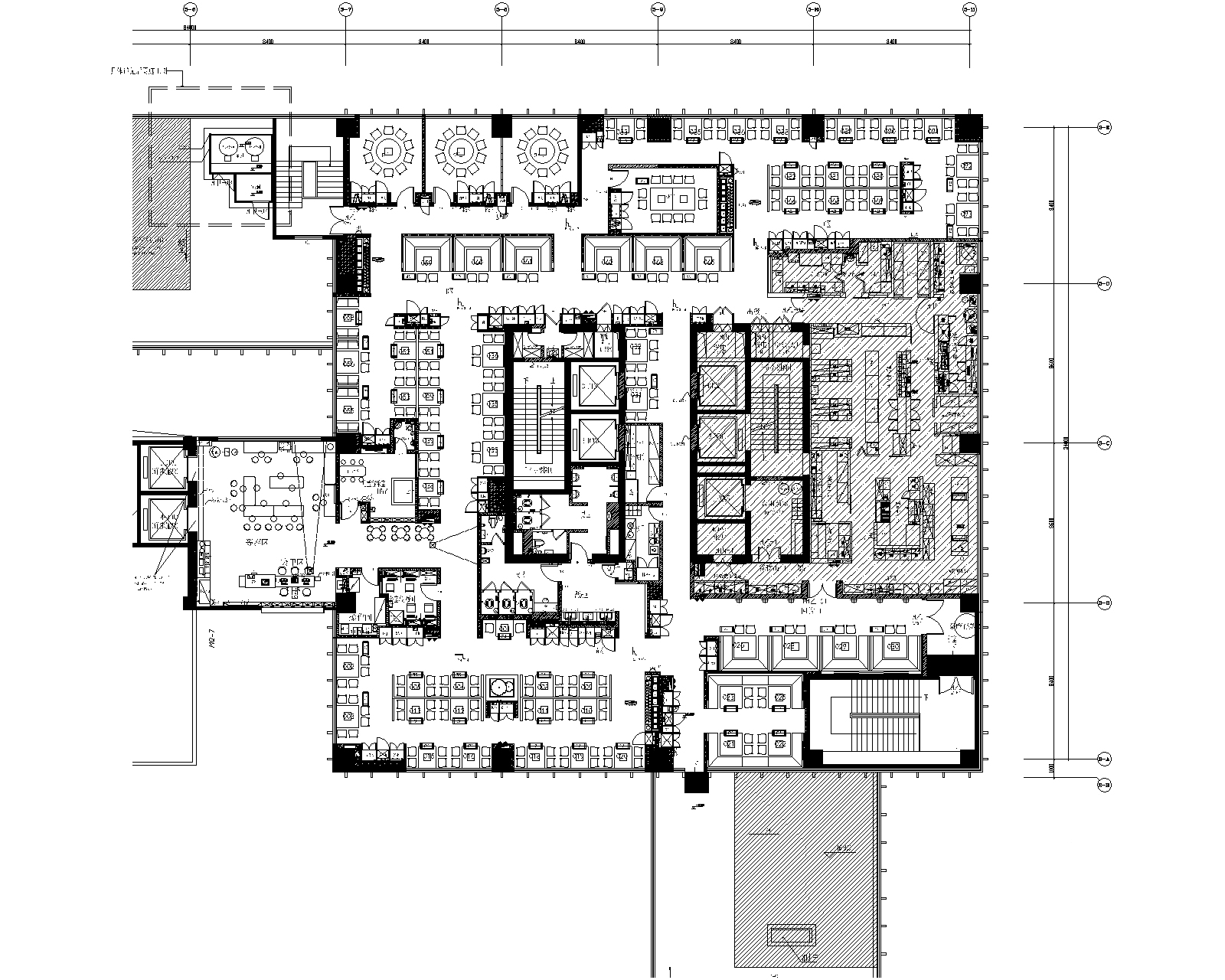 湖南海底捞火锅餐厅长沙华创国际广场店室内装修CAD施工图+效果图+材料表施工图下载【ID:1131206515】