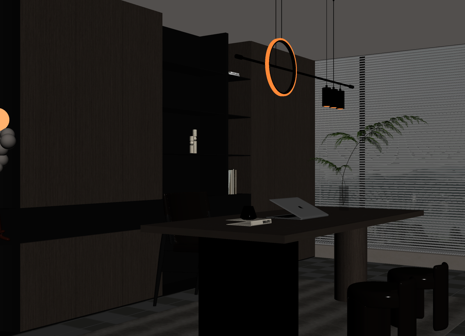 现代书房3D模型下载【ID:1214771506】