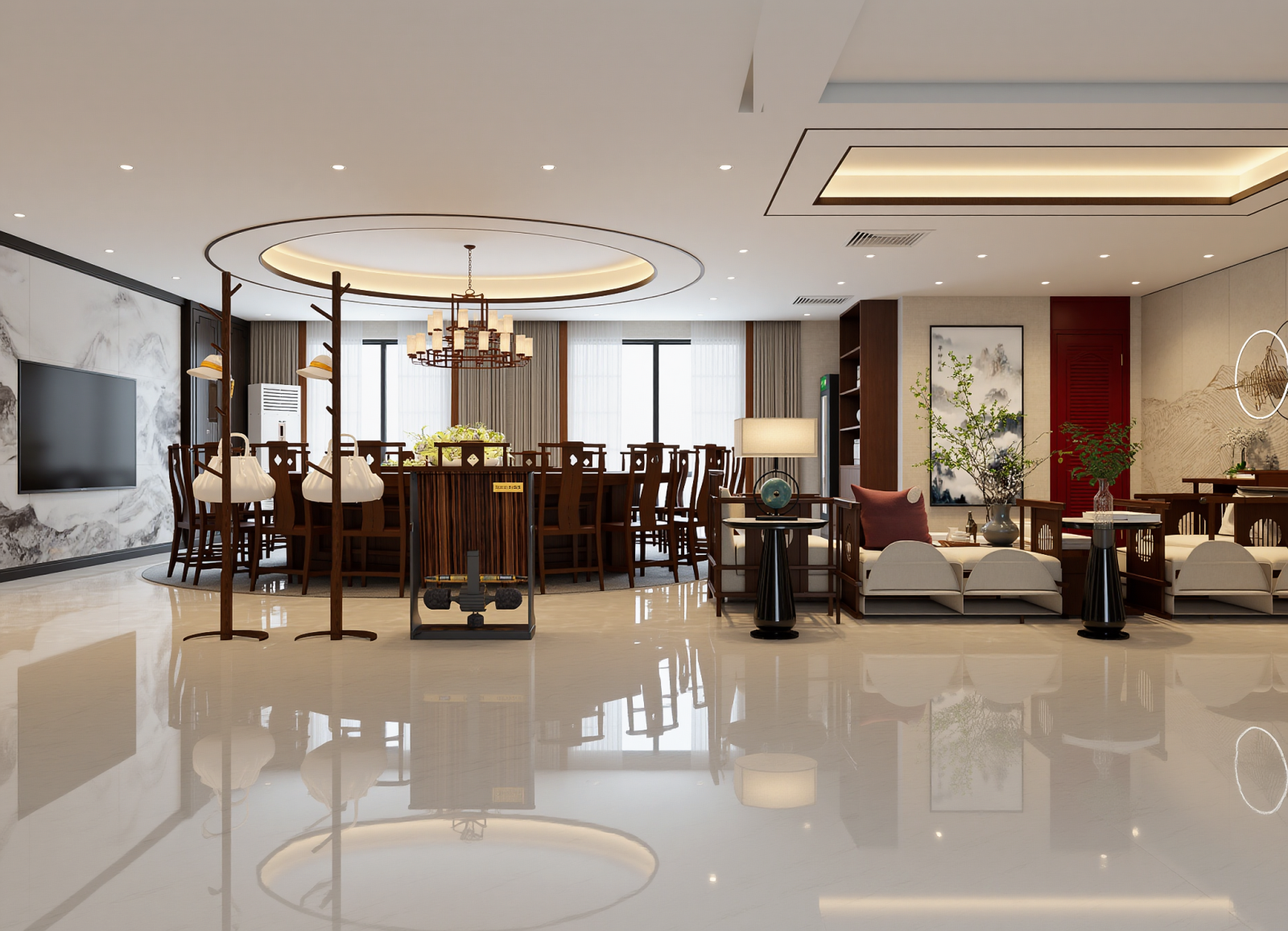 中式家具展厅3D模型下载【ID:1214134949】