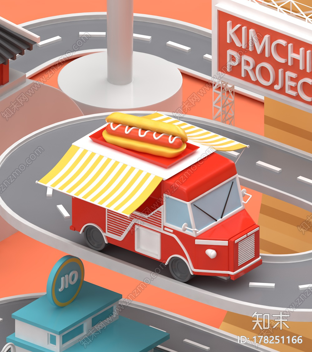 卡通城市CG模型下载【ID:178251166】