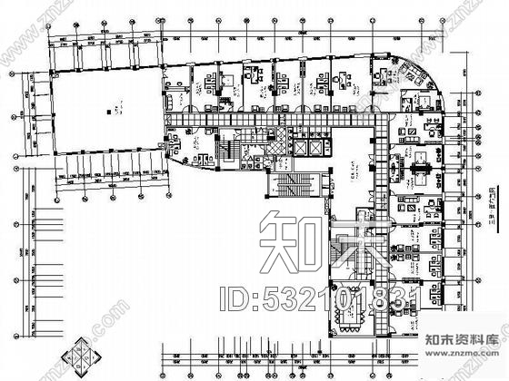 施工图浙江房地产公司办公层装修图cad施工图下载【ID:532101831】