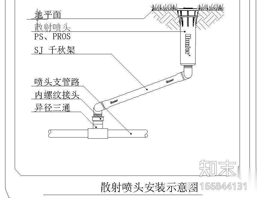 北京某小区室外喷灌图cad施工图下载【ID:166844131】