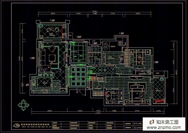 阳光华庭3期施工图cad施工图下载【ID:36939562】