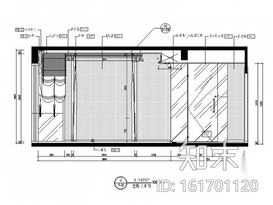 [三亚]现代风格度假公寓小居室室内空间装修施工图cad施工图下载【ID:161701120】