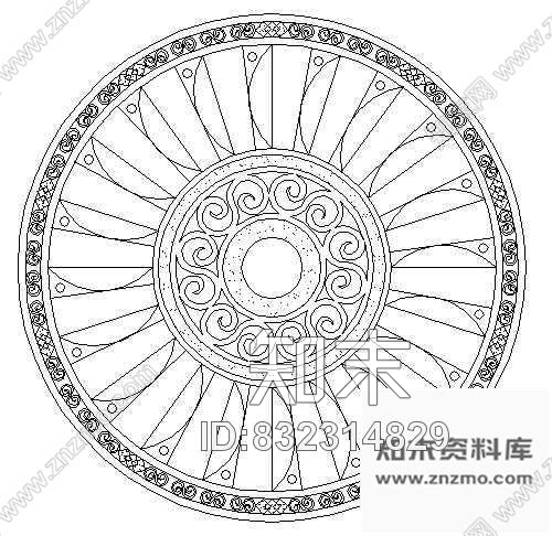 图块/节点地面拼花5施工图下载【ID:832314829】