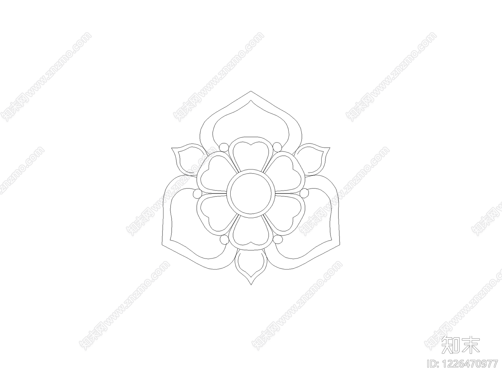 雕塑装饰构件cad施工图下载【ID:1226470977】
