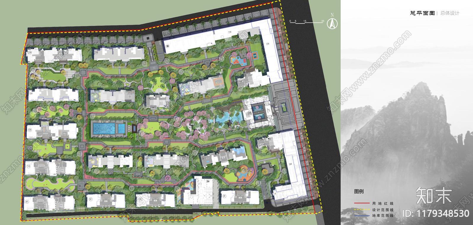 建发大区景观平面布局案例分析：探索现代园林设计的精髓下载【ID:1179348530】