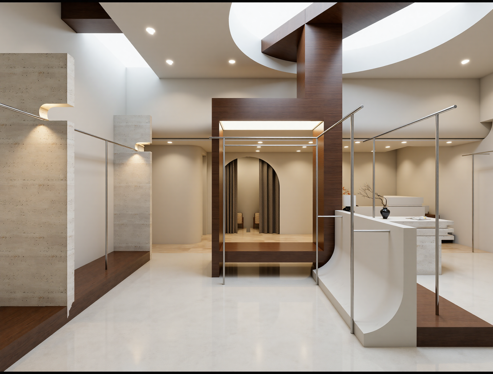 复古服装展厅3D模型下载【ID:1215121582】