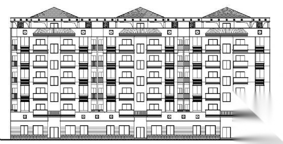 某六层商住楼建筑方案图cad施工图下载【ID:149885159】