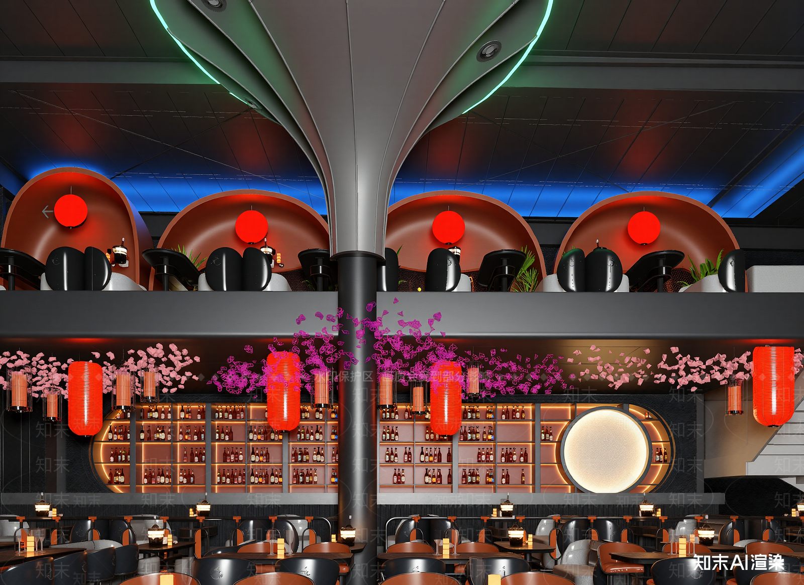 现代酒馆3D模型下载【ID:1214038985】