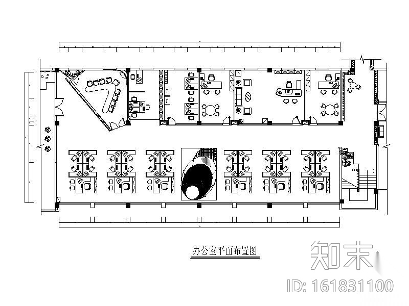 [上海]外企办公楼装修图（含效果）cad施工图下载【ID:161831100】