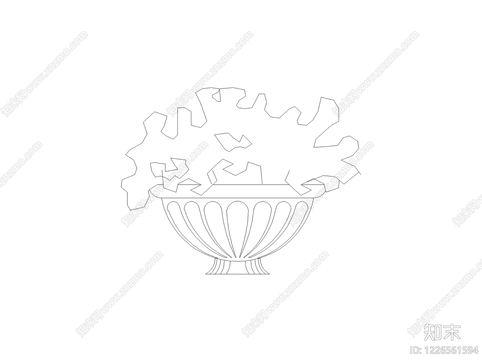 现代绿植CAD图纸