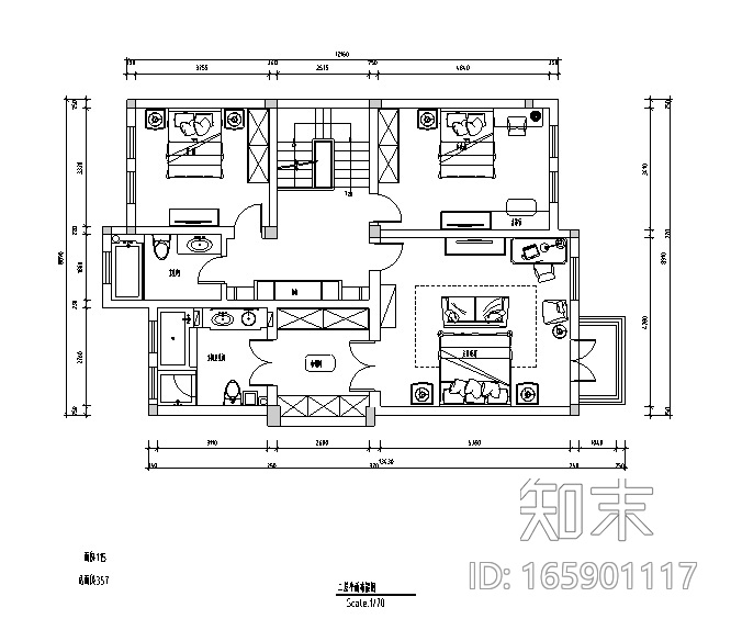 [江苏]罗托鲁拉小镇别墅设计施工图（附效果图）cad施工图下载【ID:165901117】