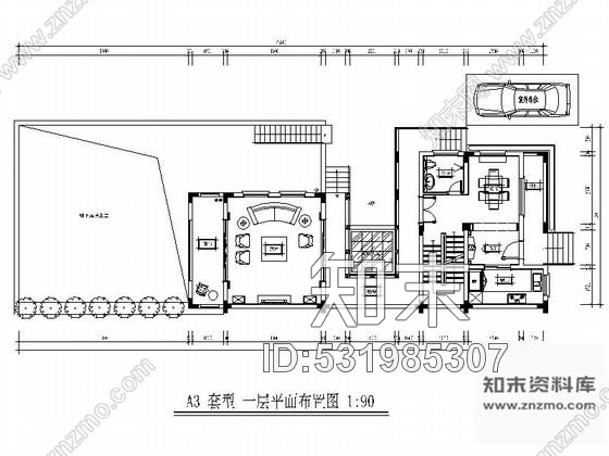 施工图海南原创雅致简欧三层别墅样板房室内装修图含效果cad施工图下载【ID:531985307】