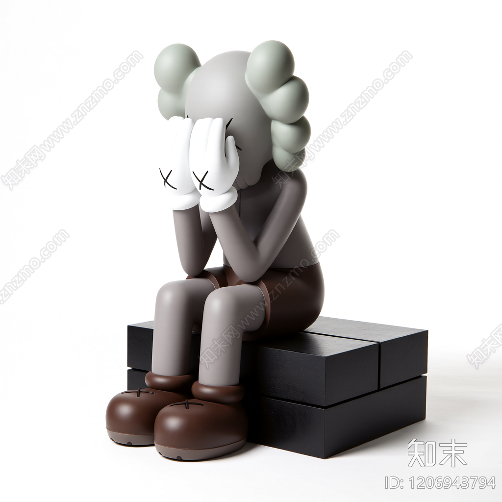 坐姿雕塑装饰品3D模型下载【ID:1206943794】