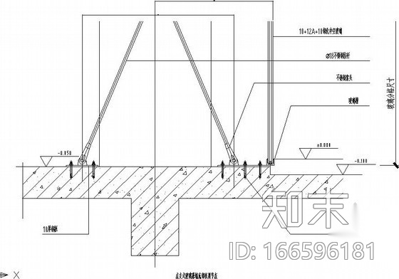 点支式玻璃幕墙节点构造详图(成套cad施工图下载【ID:166596181】