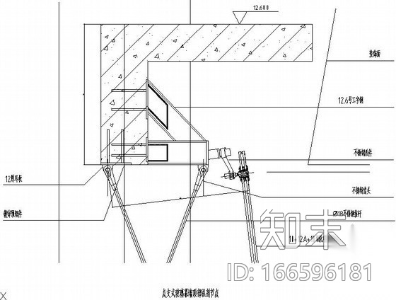 点支式玻璃幕墙节点构造详图(成套cad施工图下载【ID:166596181】