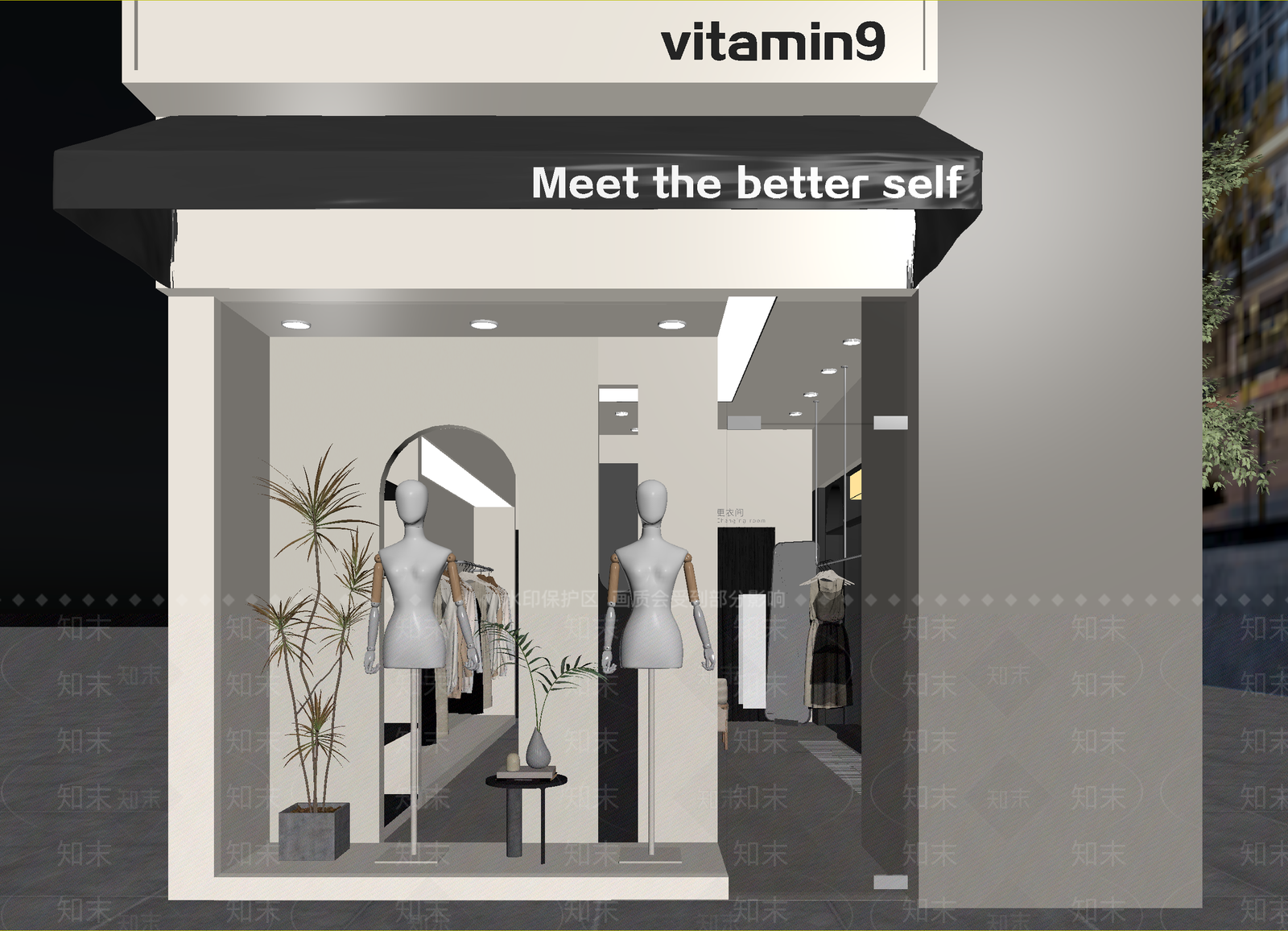现代服装店3D模型下载【ID:1214722507】