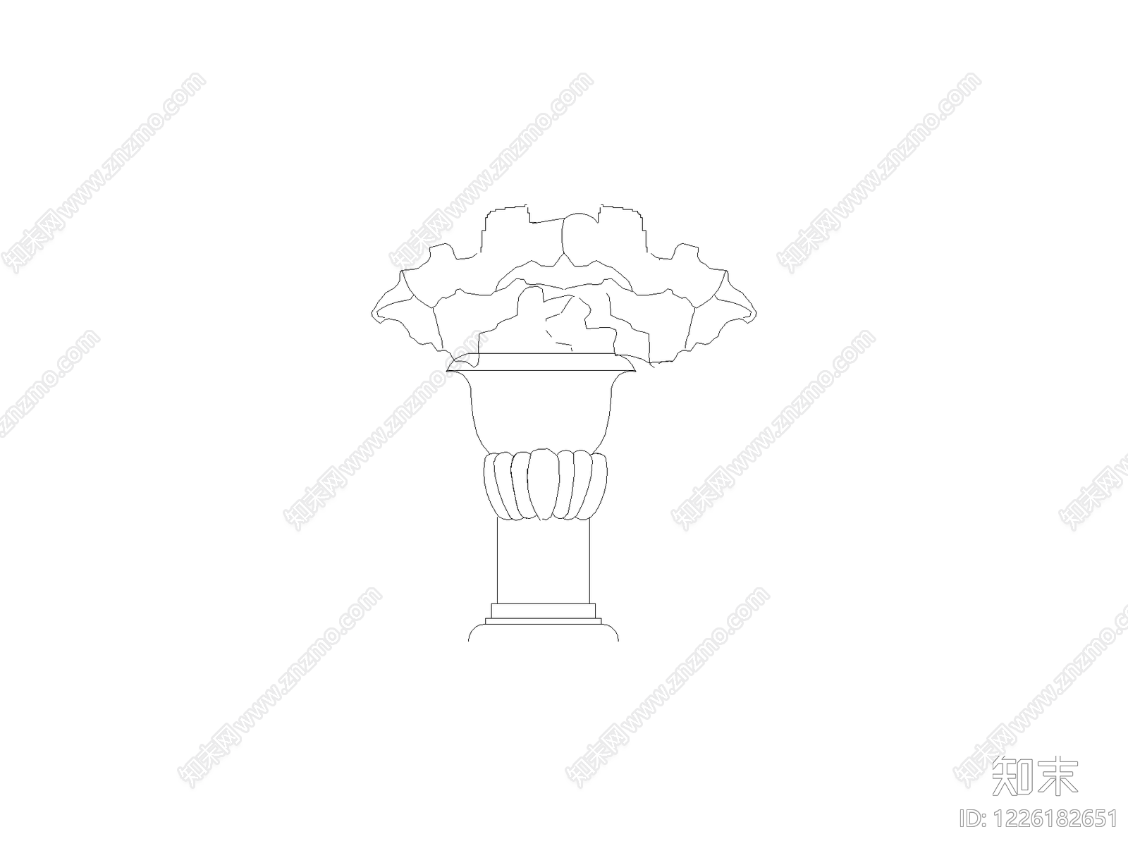 摆件cad施工图下载【ID:1226182651】