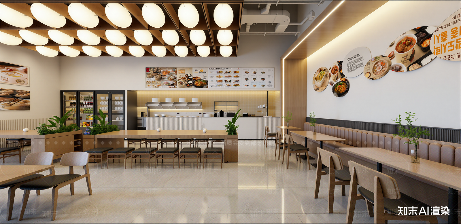 现代快餐店SU模型下载【ID:1216050186】