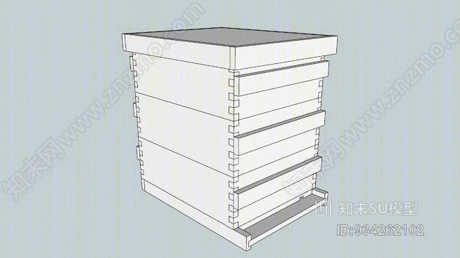 朗斯特罗思蜂箱，全中型SU模型下载【ID:934262102】