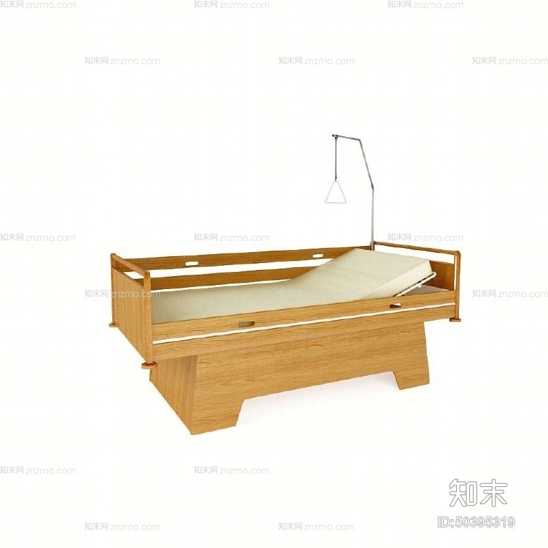 原木色病床3D模型下载【ID:50395319】
