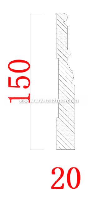 踢脚线cad施工图下载【ID:179819178】