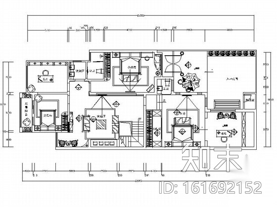 精品地中海双层别墅室内装修施工图（含效果）施工图下载【ID:161692152】