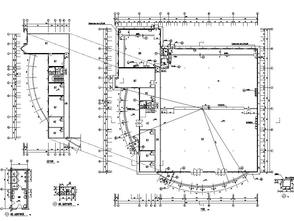 某职工食堂建筑设计方案初设图CADcad施工图下载【ID:167647141】