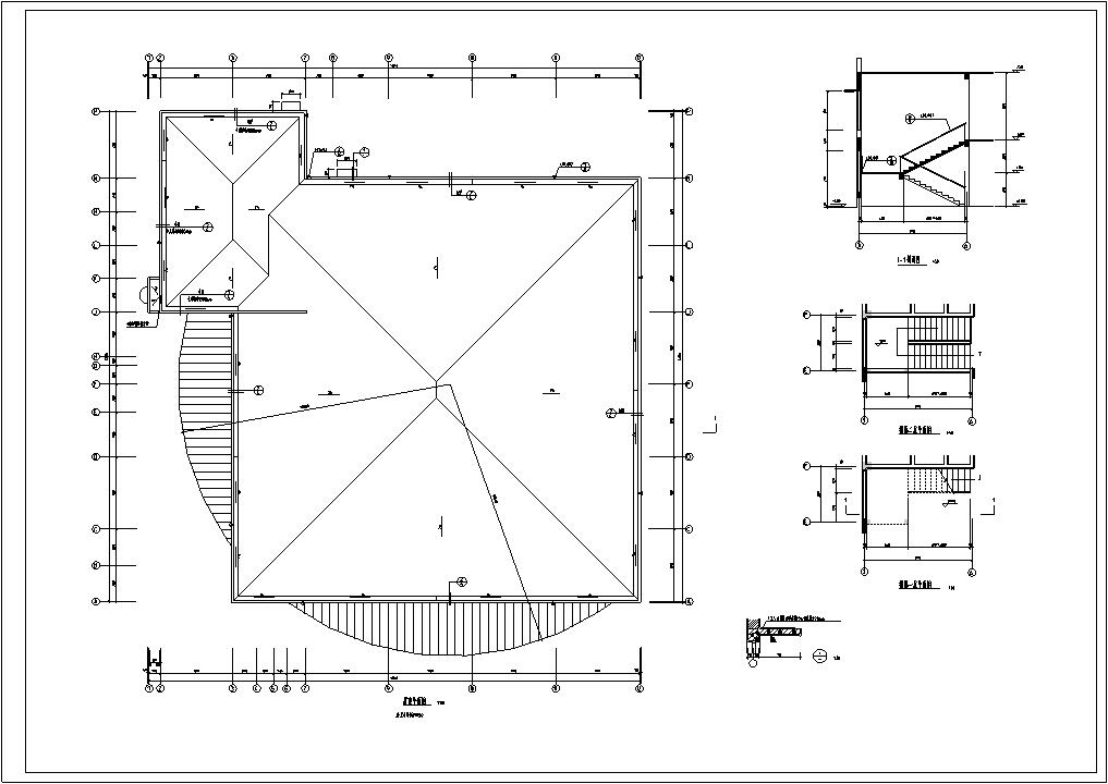 某职工食堂建筑设计方案初设图CADcad施工图下载【ID:167647141】