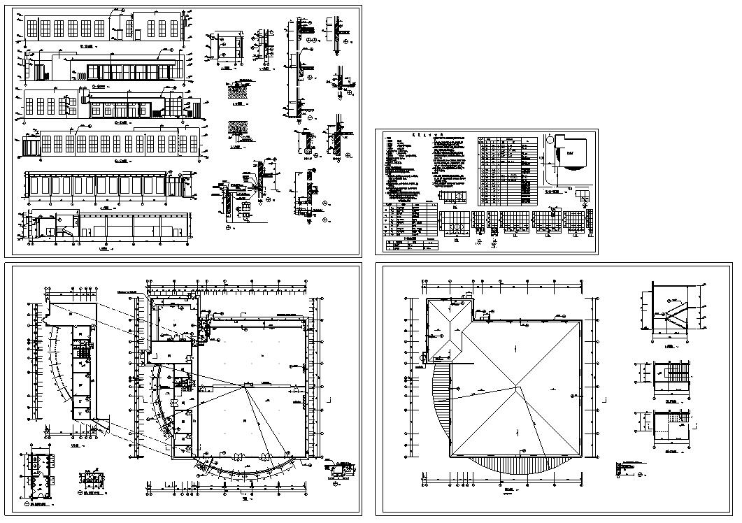 某职工食堂建筑设计方案初设图CADcad施工图下载【ID:167647141】