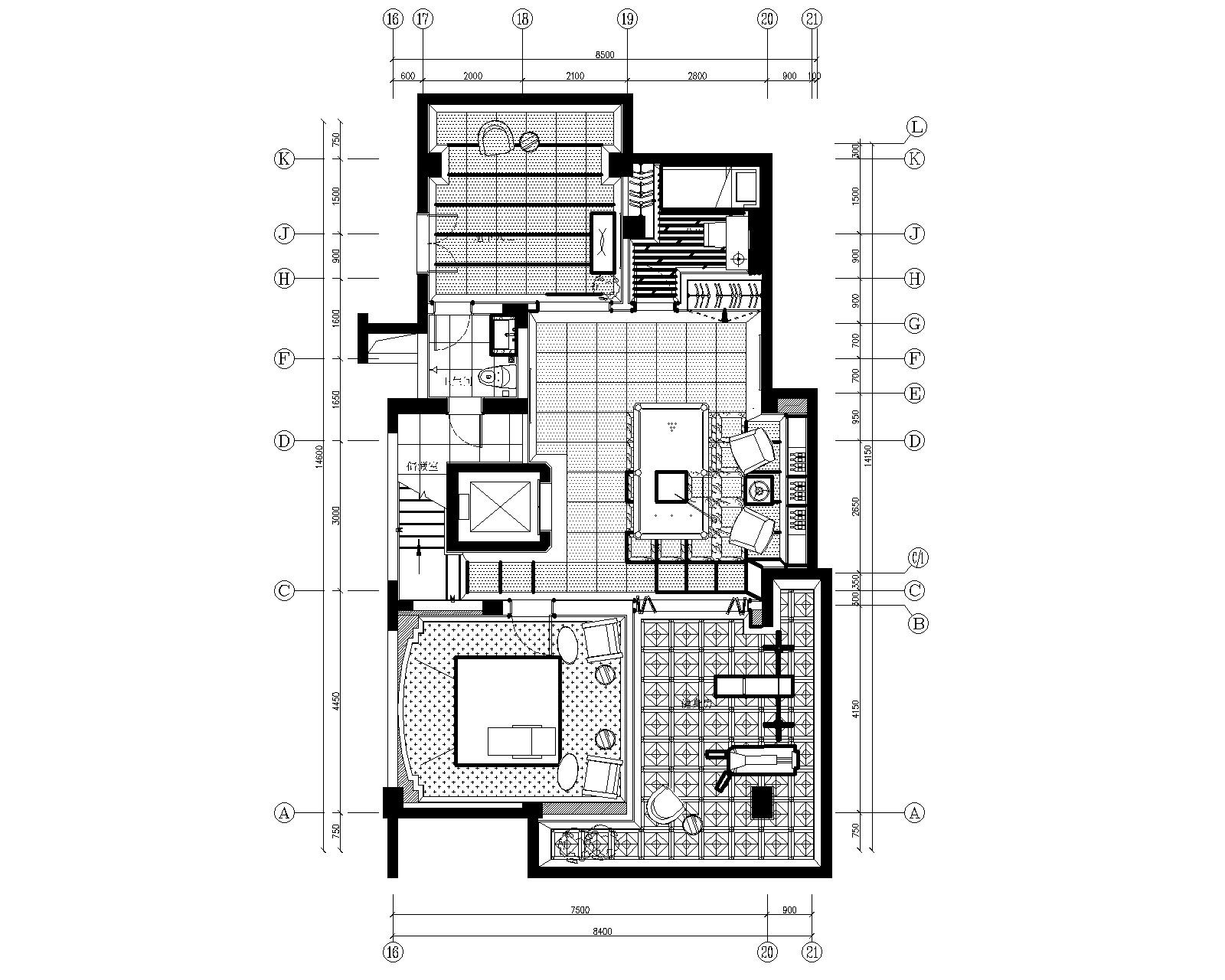 南京郦城联排别墅样板房施工图+方案+效果图施工图下载【ID:160386126】