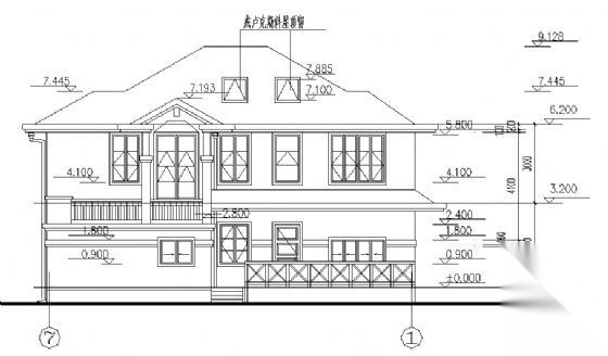 二层别墅建筑施工图cad施工图下载【ID:149924138】