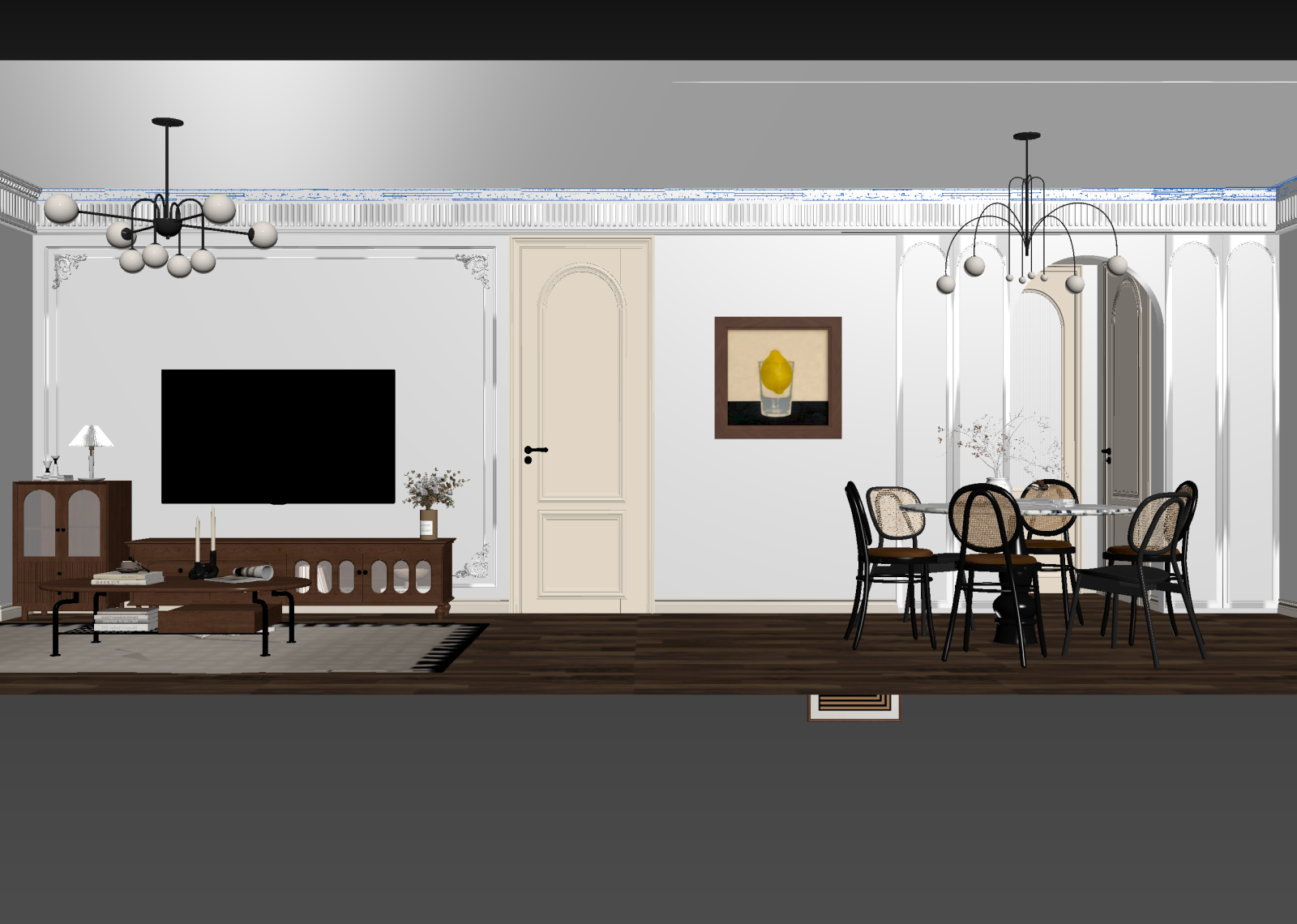 复古客餐厅3D模型下载【ID:1215105354】