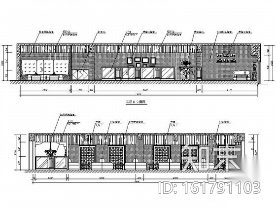 [浙江]SOHO酒吧室内装修图cad施工图下载【ID:161791103】