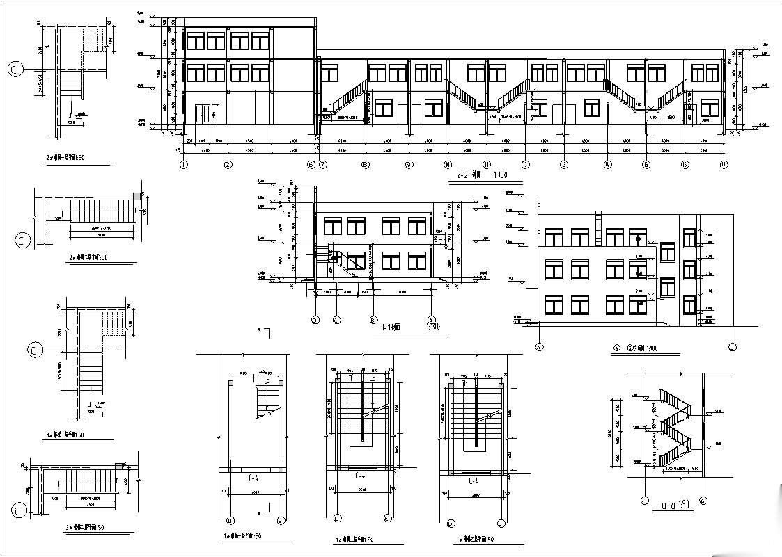 沿街多层商业建筑设计方案施工图CAD施工图下载【ID:167027197】