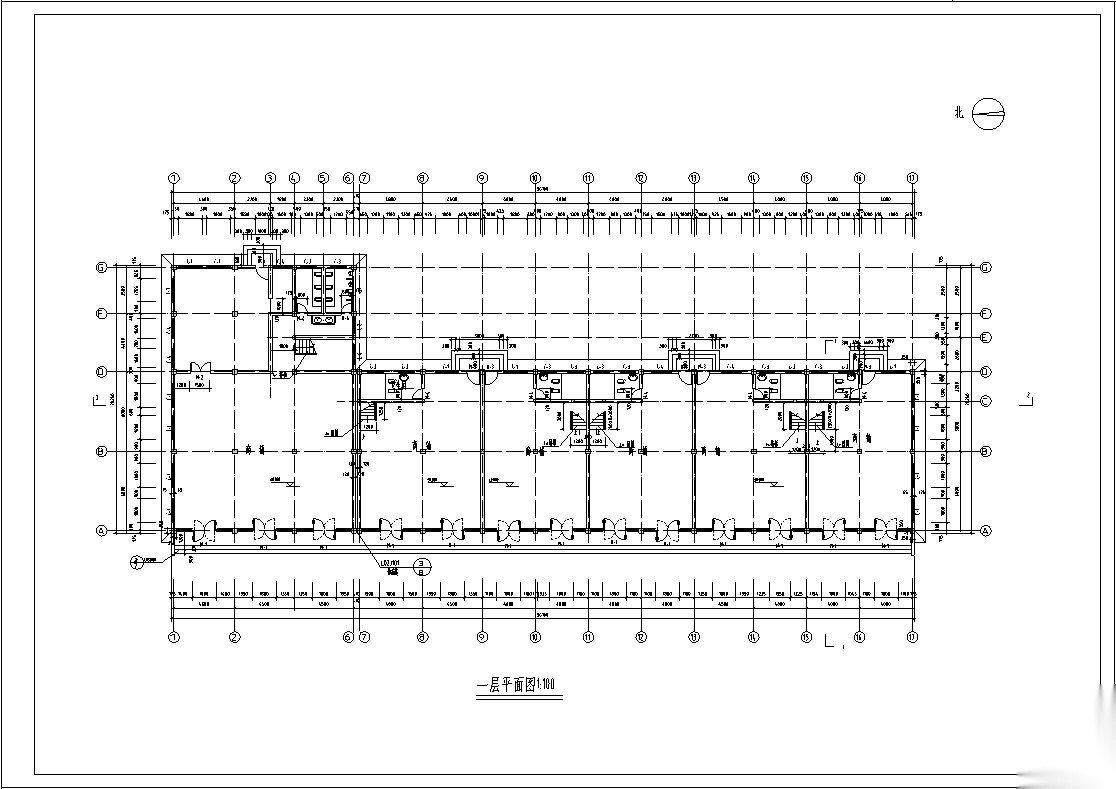 沿街多层商业建筑设计方案施工图CAD施工图下载【ID:167027197】