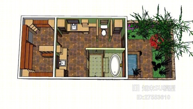 家居卫生间SU模型下载【ID:319251440】
