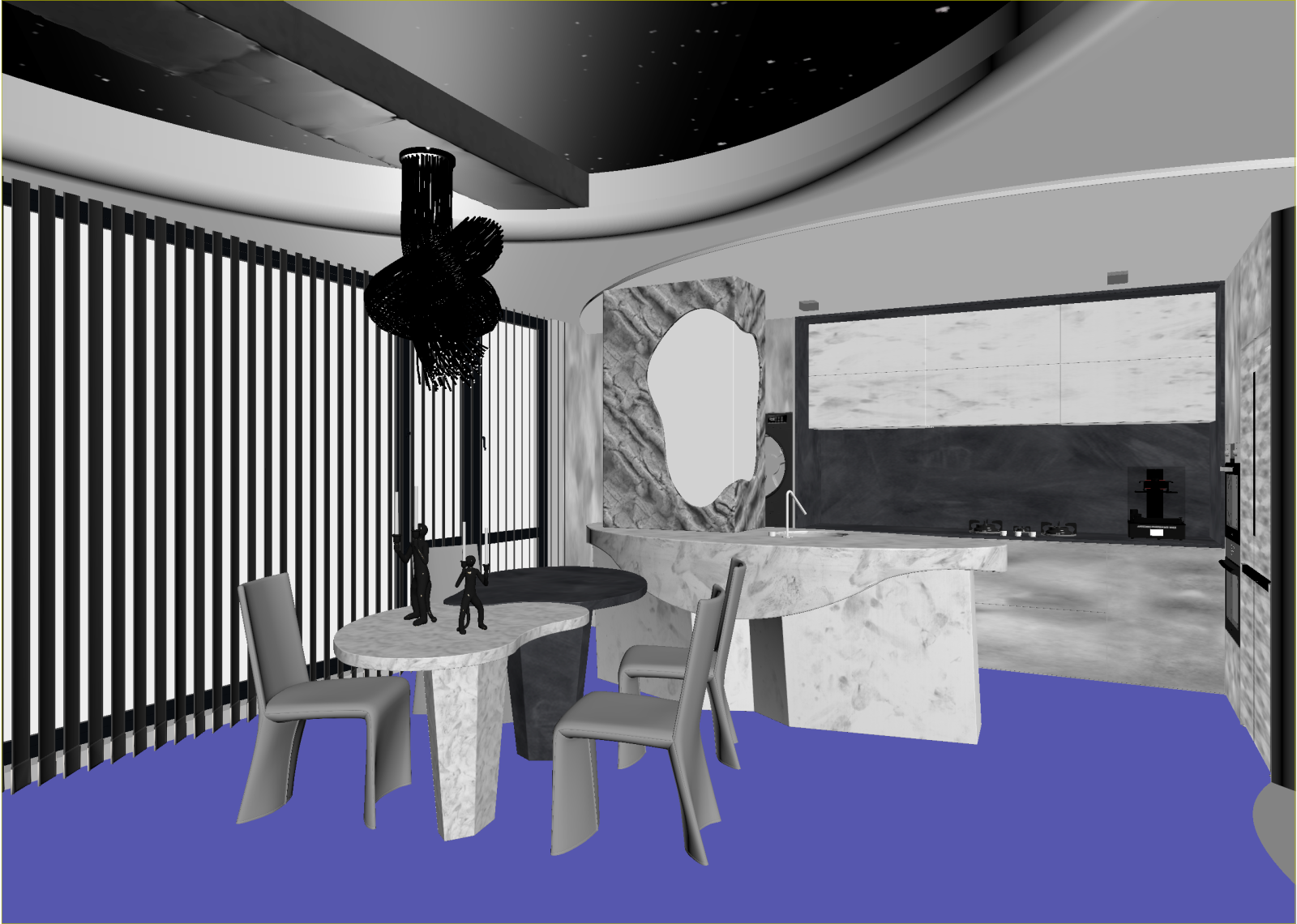 现代民宿客房3D模型下载【ID:1215127686】