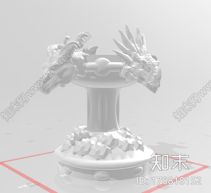 四条龙烛台3d打印模型下载【ID:178818152】