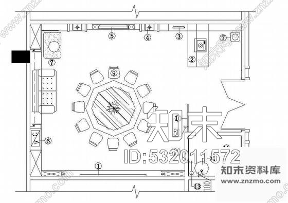 施工图某餐厅包间装修施工图施工图下载【ID:532011572】