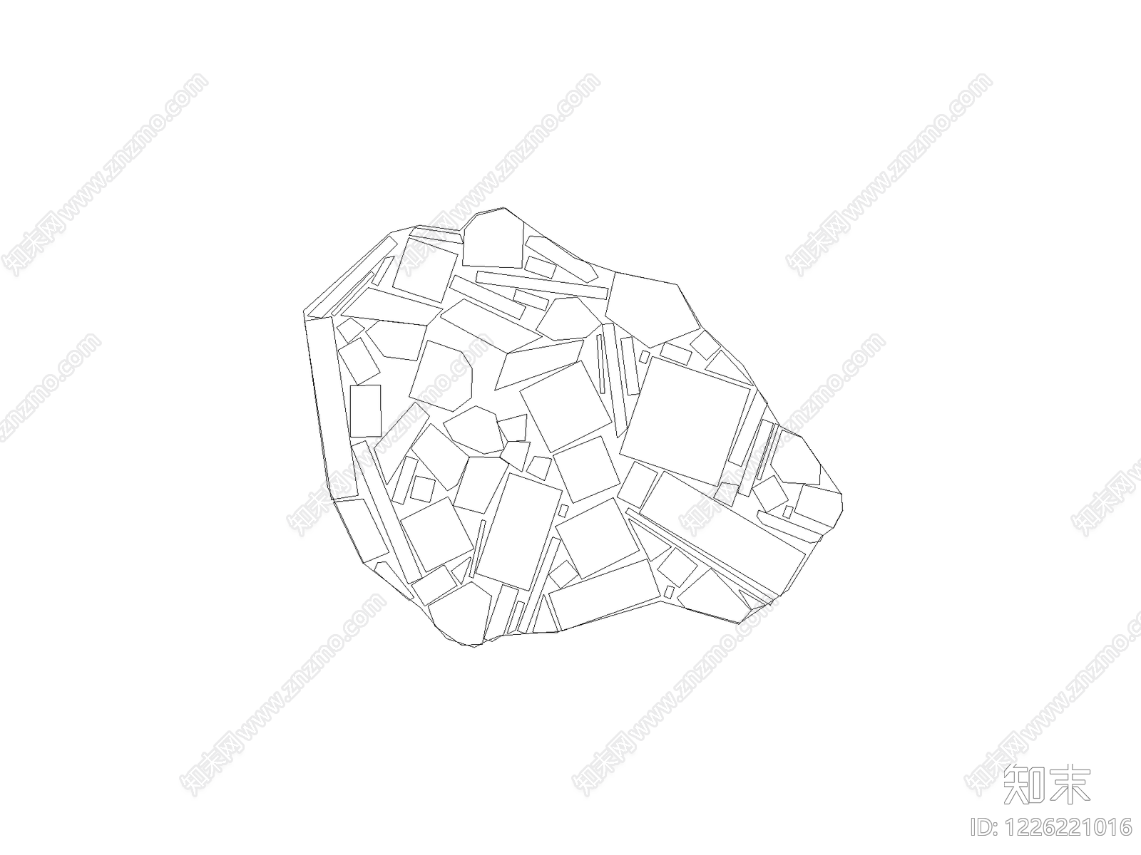 正反沙发组合cad施工图下载【ID:1226221016】