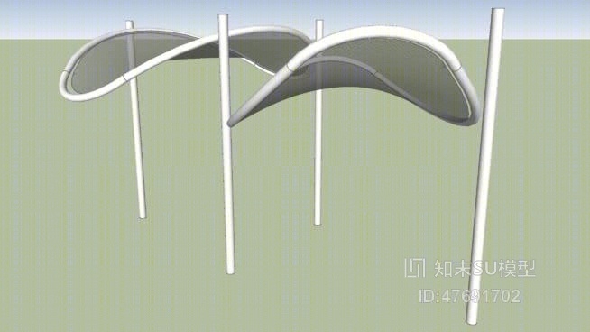 遮阳棚SU模型下载【ID:47691702】
