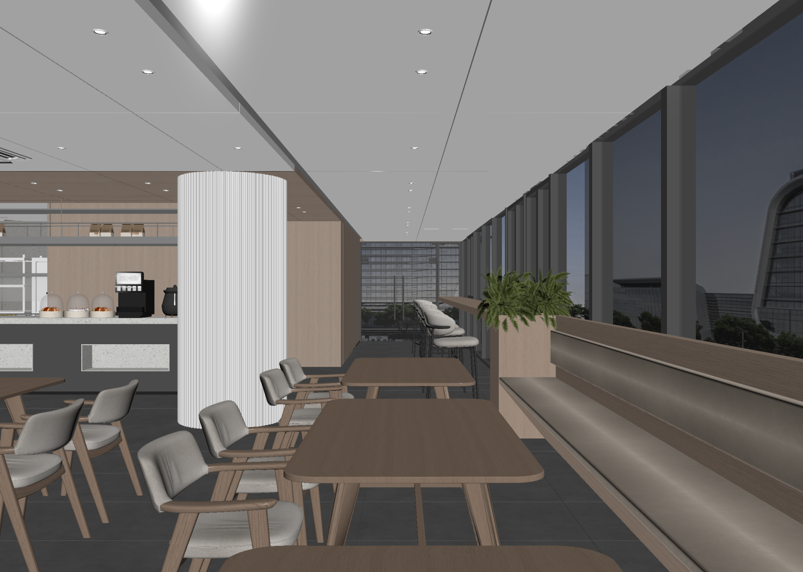 现代咖啡厅3D模型下载【ID:1214655676】