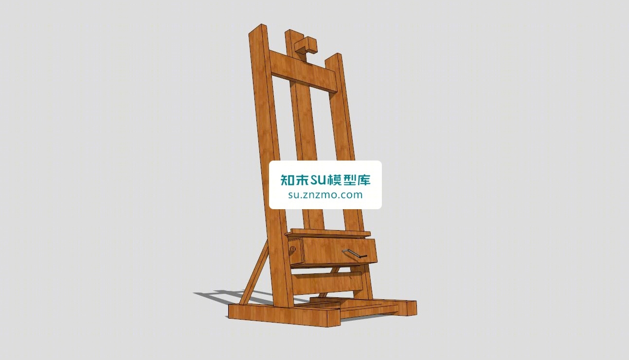 实木美术板式画架SU模型下载【ID:148500270】