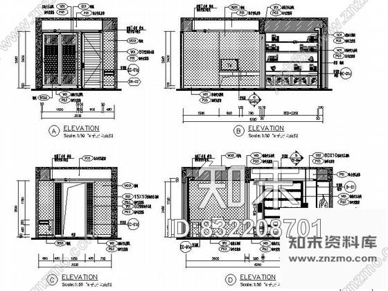 图块/节点小孩房立面图cad施工图下载【ID:832208701】